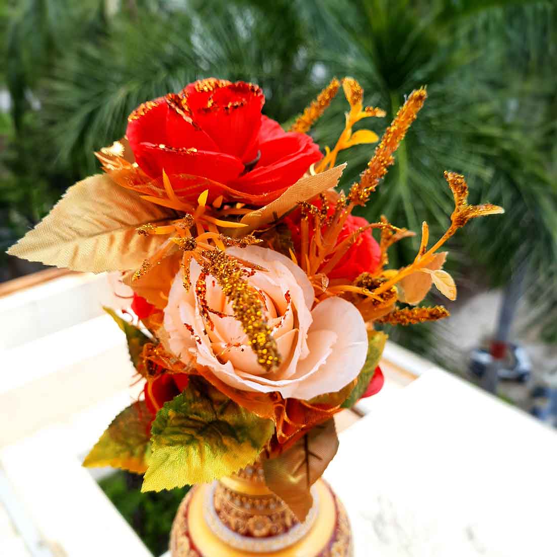 Artificial Flower Plants- Apkamart #color_Red