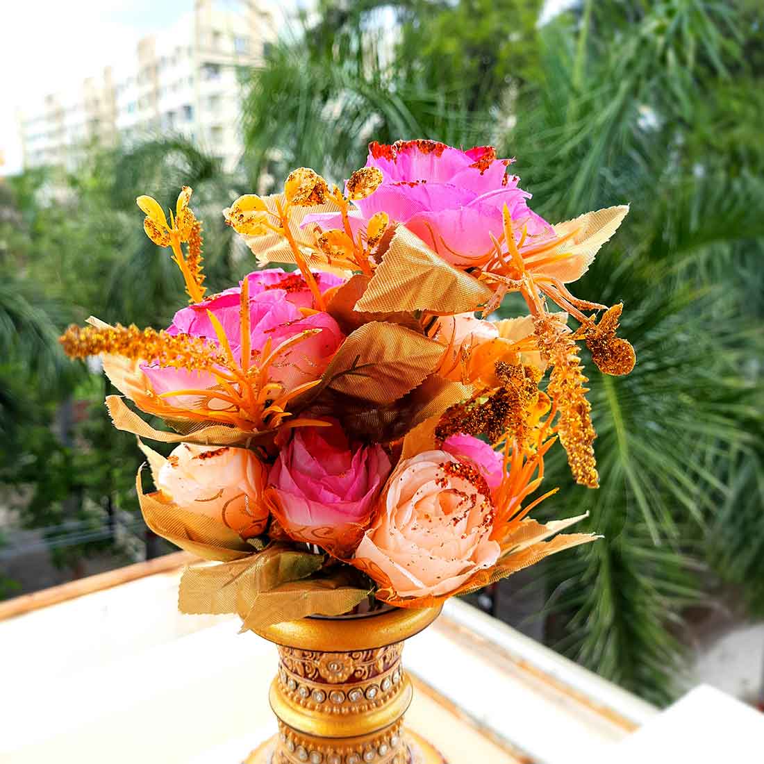 Artificial Flower Plants- Apkamart #color_Light Pink