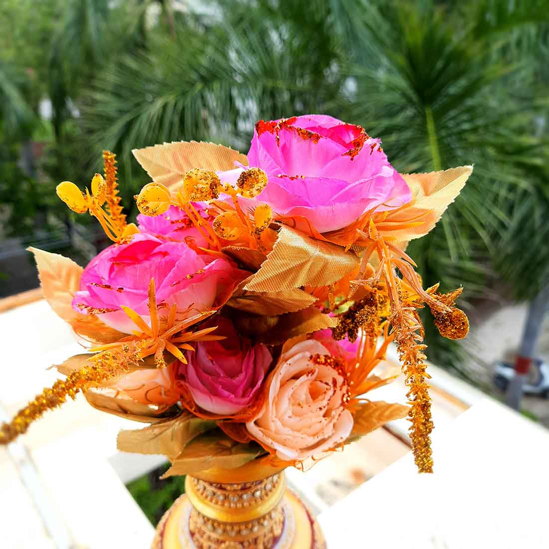 Artificial Flower Plants- Apkamart #color_Light Pink