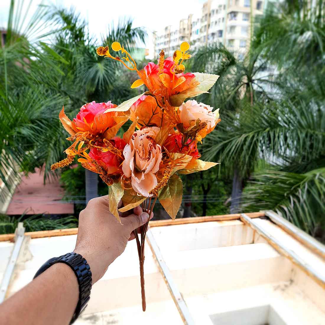 Artificial Flower Plants- Apkamart #color_Pink