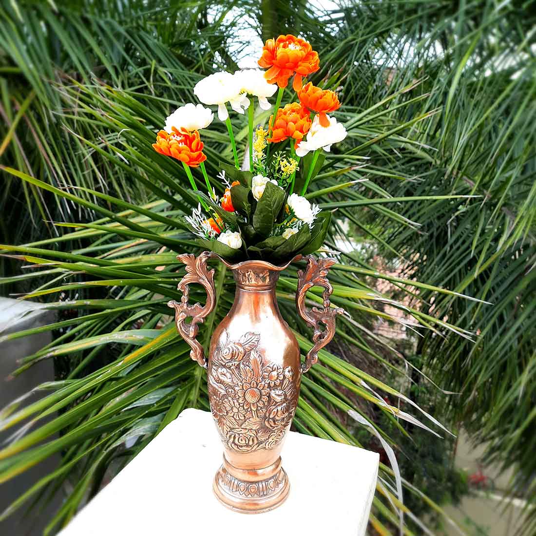 Artificial Flower Bunch- Apkamart #color_Orange