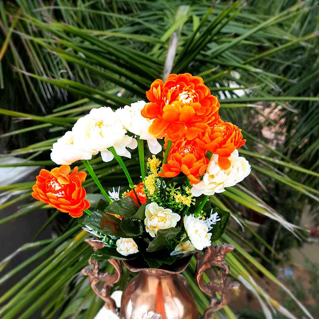 Artificial Flower Bunch- Apkamart #color_Orange