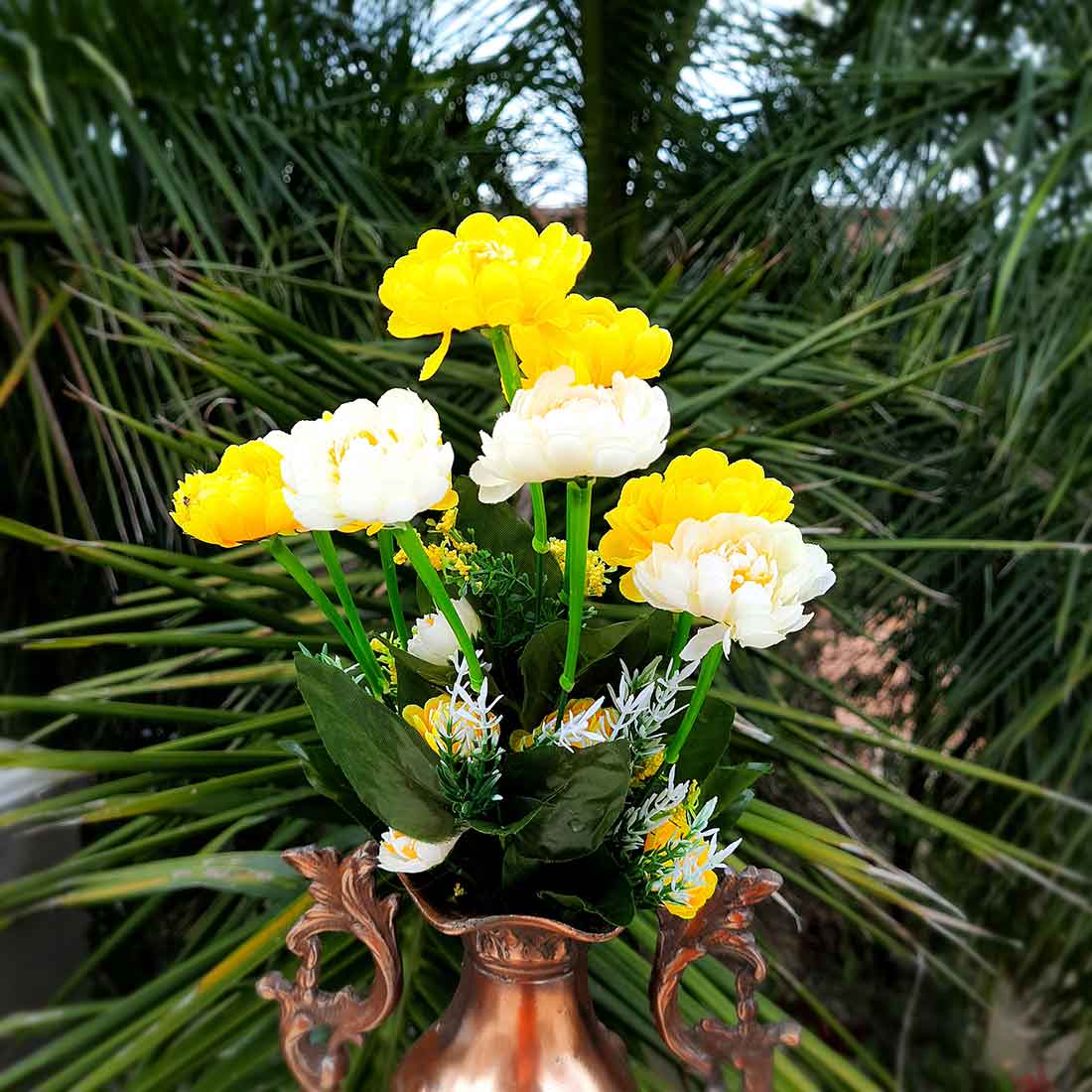 Artificial Flower Bunch- Apkamart #color_Yellow