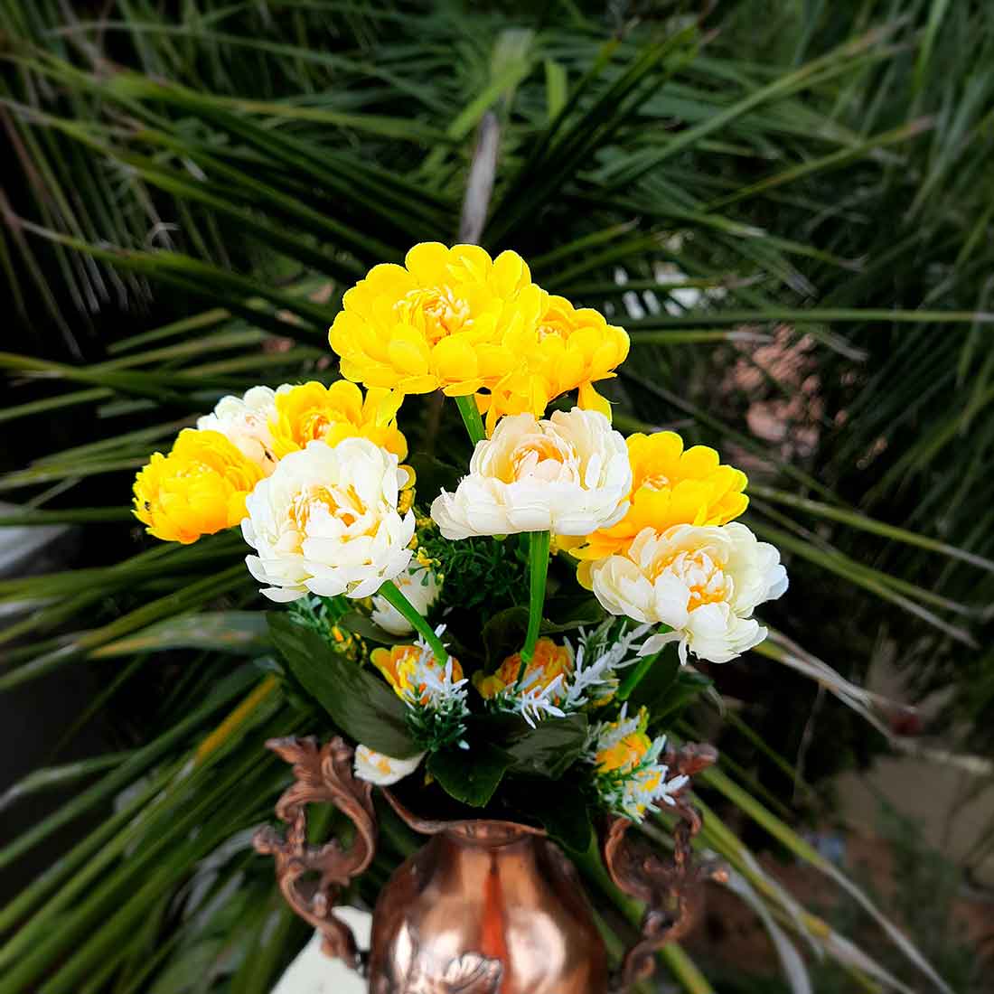 Artificial Flower Bunch- Apkamart #color_Yellow