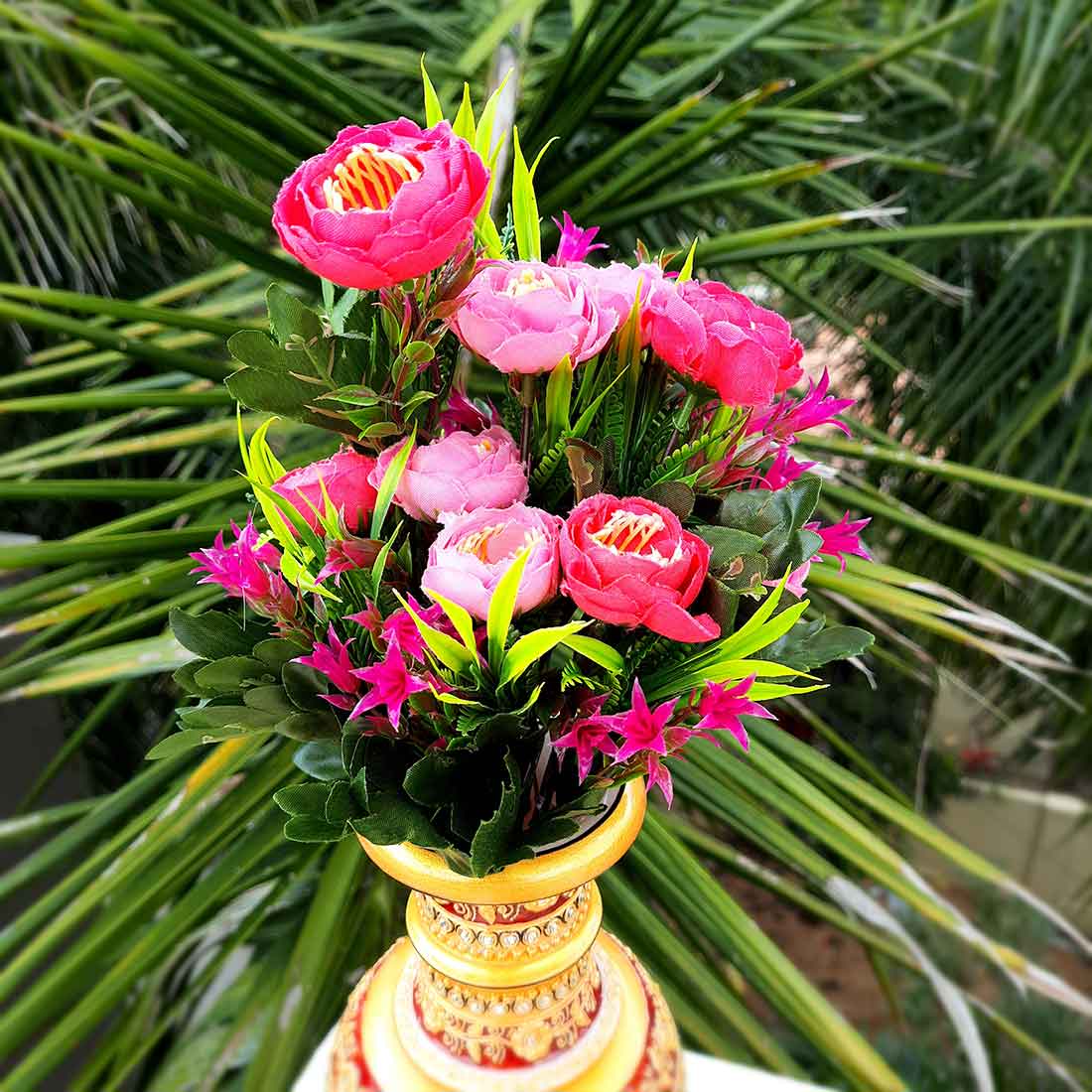Artificial Flowers Bunch- Apkamart #color_Pink