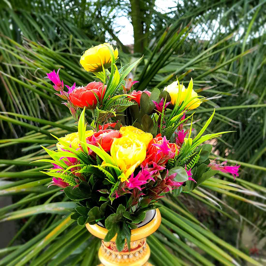 Artificial Flowers Bunch- Apkamart #color_Yellow