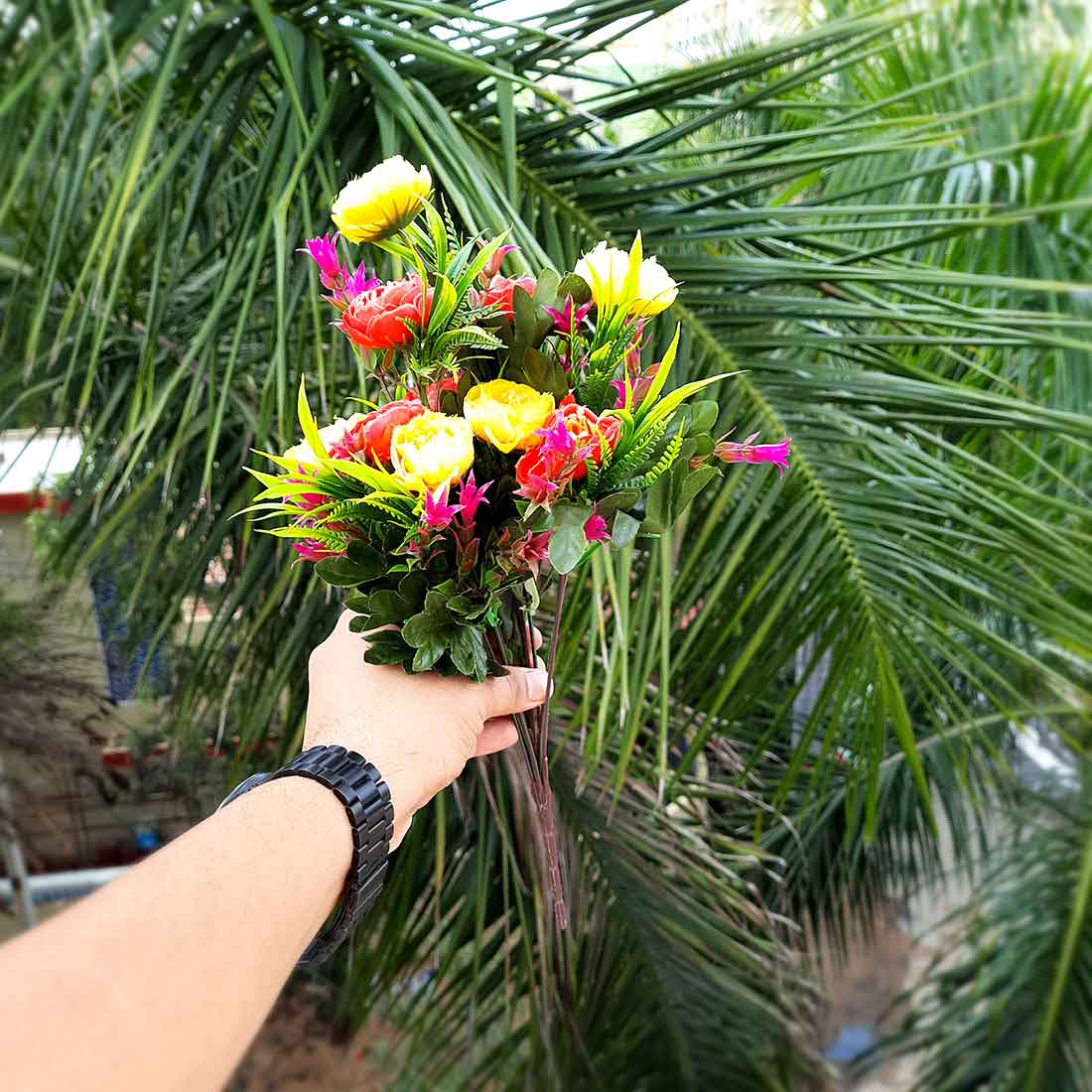 Artificial Flowers Bunch- Apkamart #color_Yellow