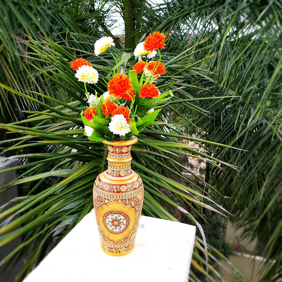 Artificial Flowers Bunch- Apkamart #color_Orange