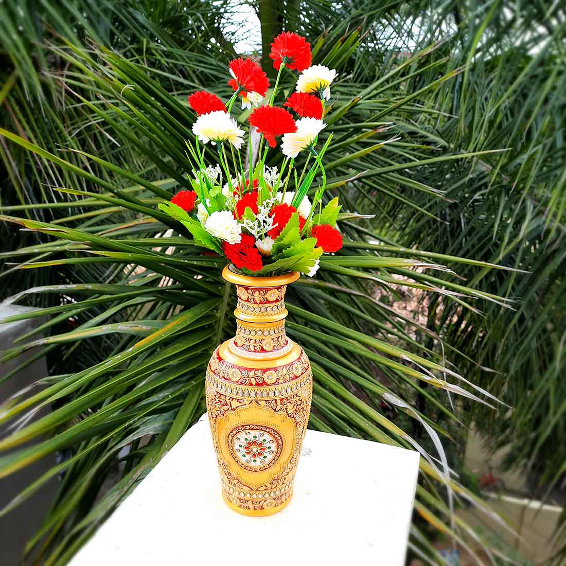 Artificial Flowers Bunch- Apkamart #color_Red