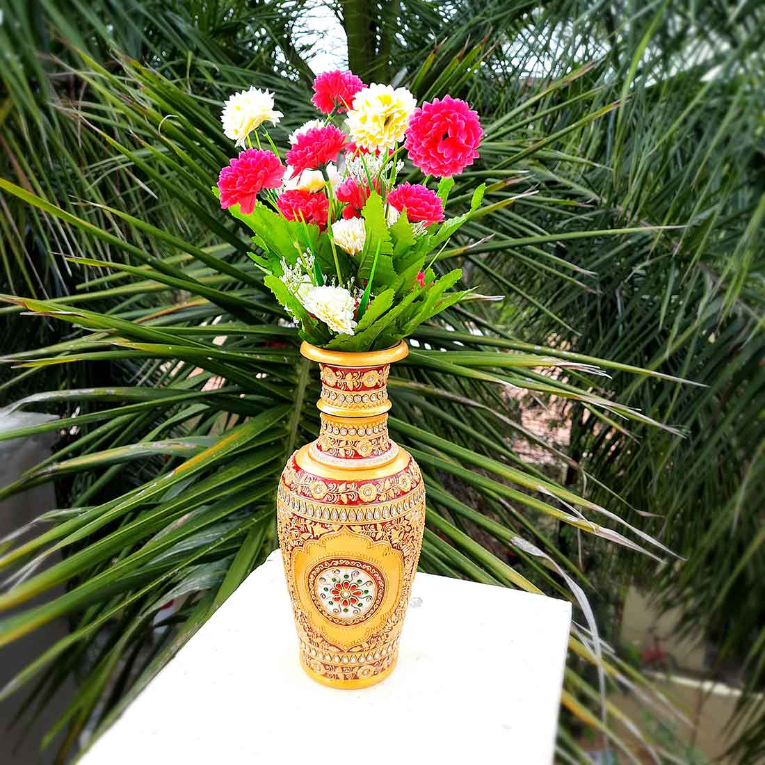 Artificial Flowers Bunch- Apkamart #color_Dark Pink