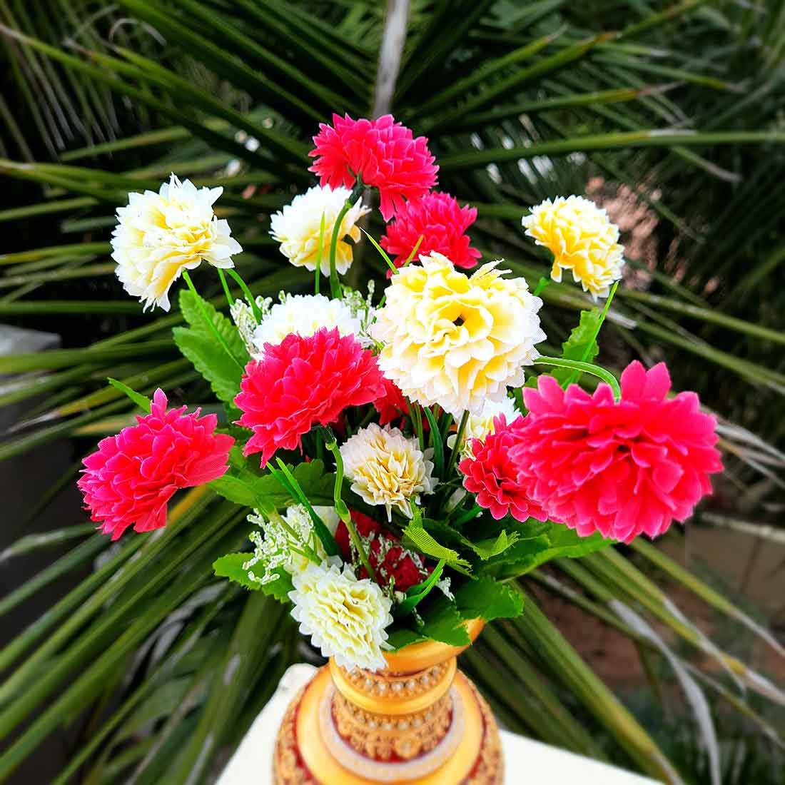 Artificial Flowers Bunch- Apkamart #color_Dark Pink