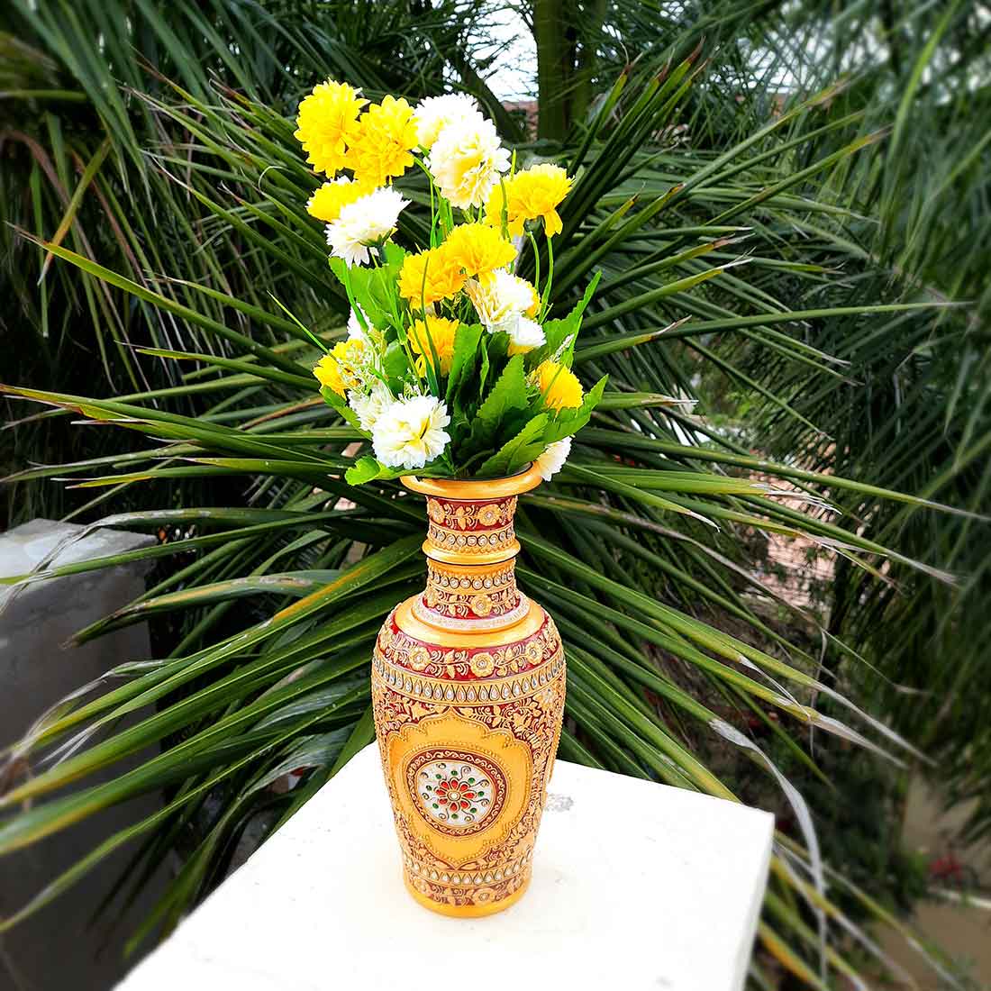 Artificial Flowers Bunch- Apkamart #color_Yellow