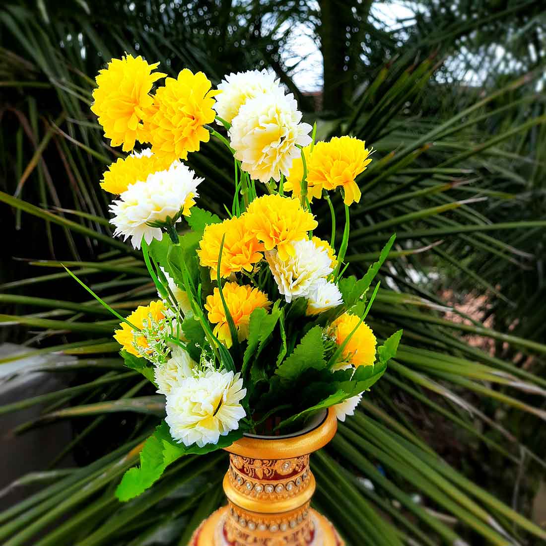 Artificial Flowers Bunch- Apkamart #color_Yellow