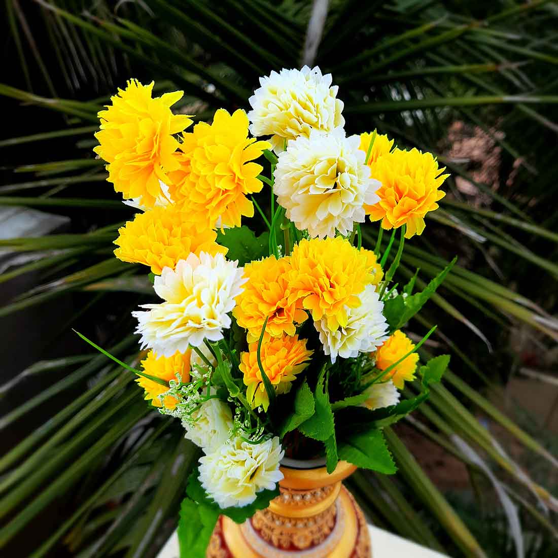 Artificial Flowers Bunch- Apkamart #color_Yellow