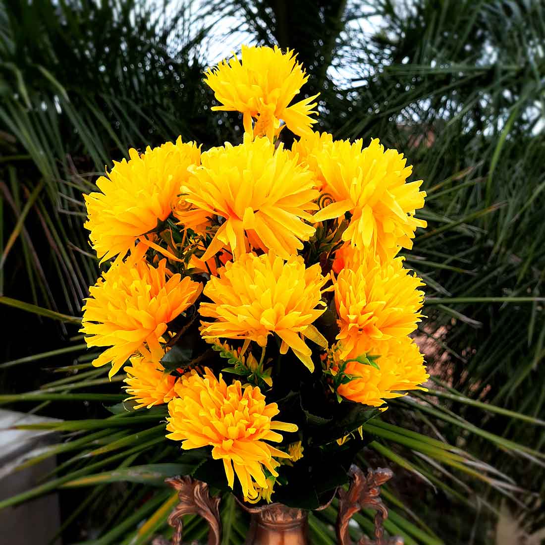 Artificial Flowers Bunch- Apkamart #color_Yellow