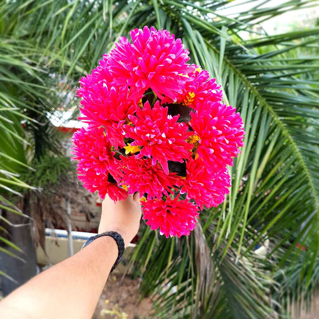 Artificial Flowers Bunch- Apkamart #color_Pink