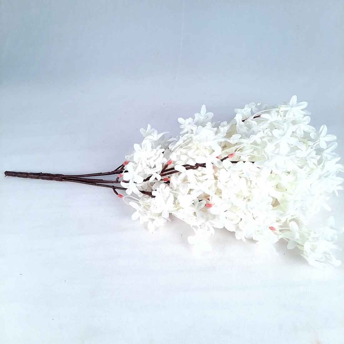 Artificial Flowers Bunch- Apkamart #color_White