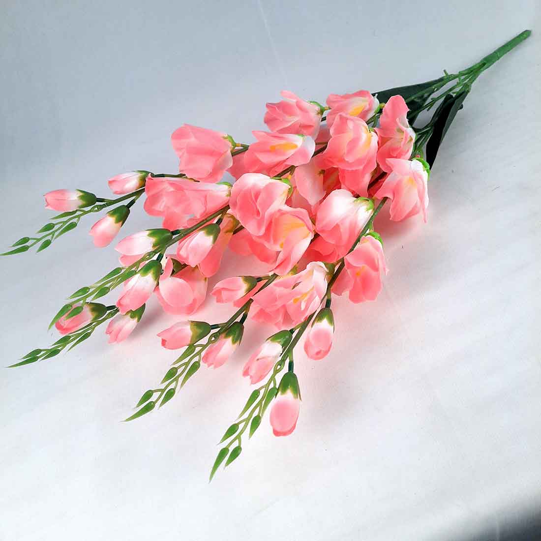 Artificial Flowers Bunch- Apkamart #color_White & Pink