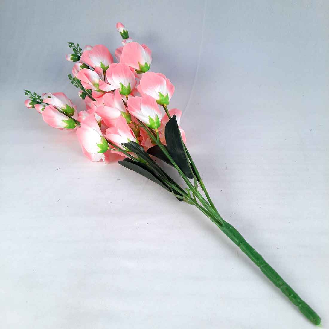 Artificial Flowers Bunch- Apkamart #color_White & Pink