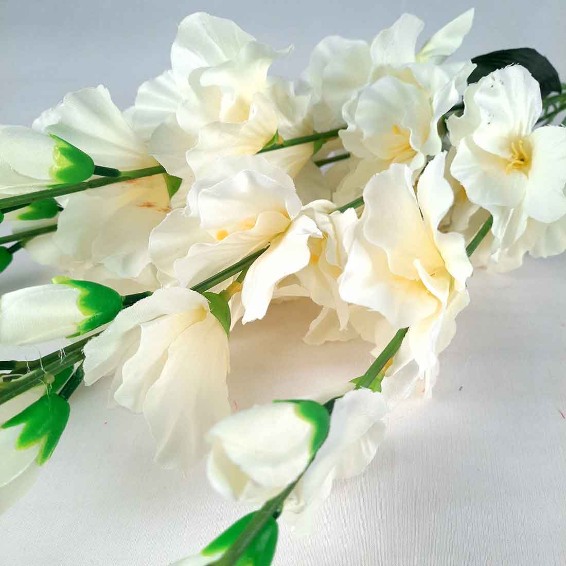 Artificial Flowers Bunch- Apkamart #color_White