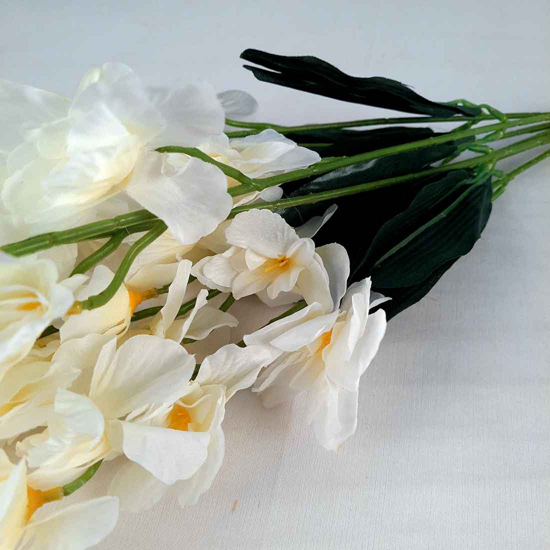 Artificial Flowers Bunch- Apkamart #color_White