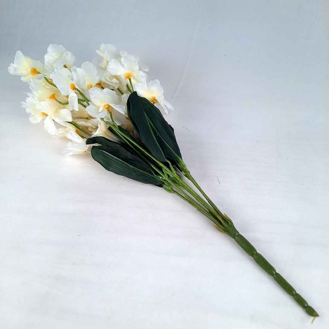 Artificial Flowers Bunch- Apkamart #color_White