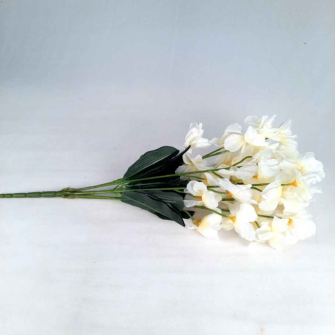 Artificial Flowers Bunch- Apkamart #color_White