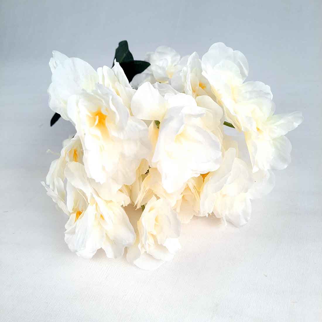 Artificial Flowers Bunch- Apkamart #color_White