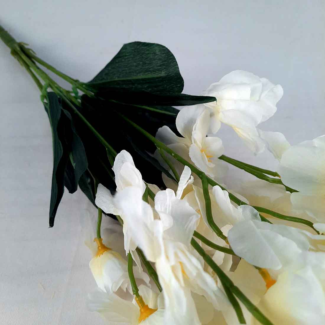 Artificial Flowers Bunch- Apkamart #color_White