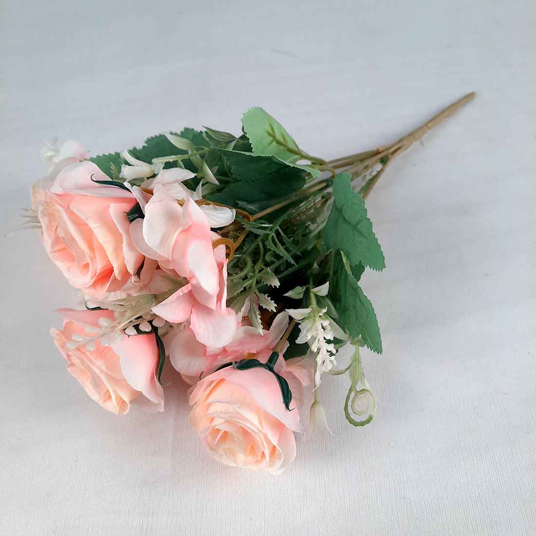 Artificial Flowers Bunch- Apkamart #color_Peach