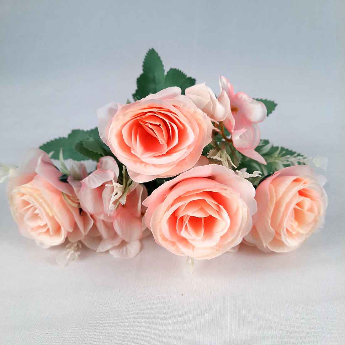 Artificial Flowers Bunch- Apkamart #color_Peach