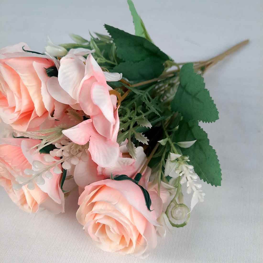 Artificial Flowers Bunch- Apkamart #color_Peach