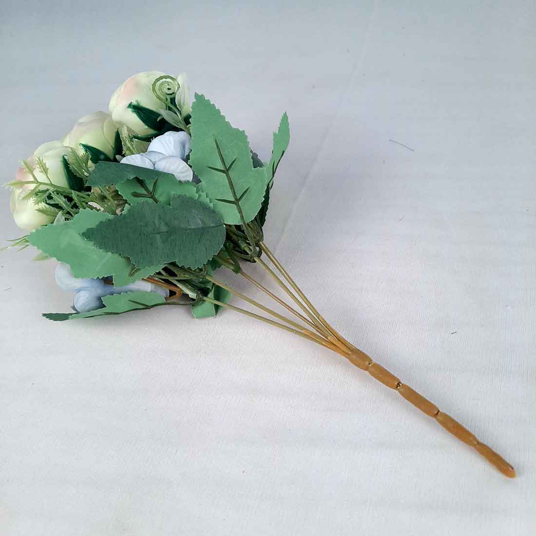 Artificial Flowers Bunch- Apkamart #color_White