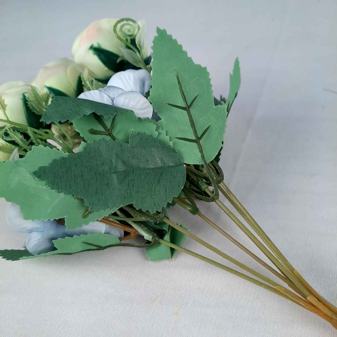 Artificial Flowers Bunch- Apkamart #color_White