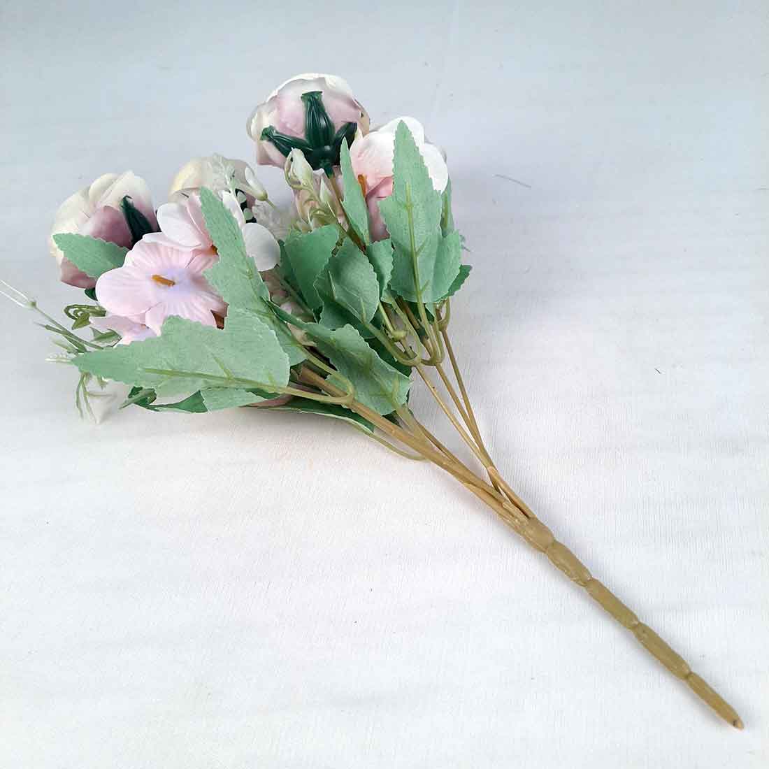 Artificial Flowers Bunch- Apkamart #color_Cream