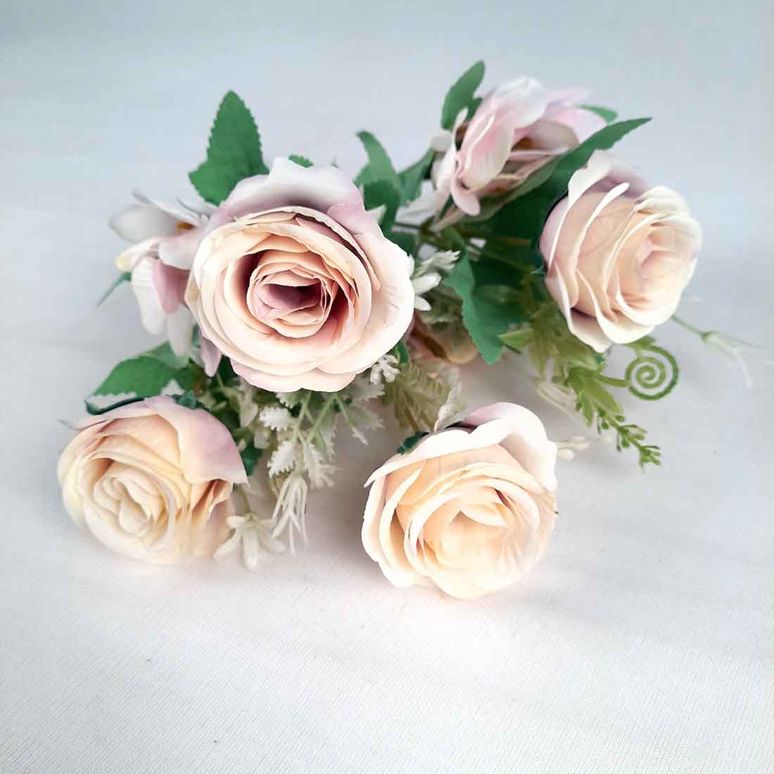 Artificial Flowers Bunch- Apkamart #color_Cream