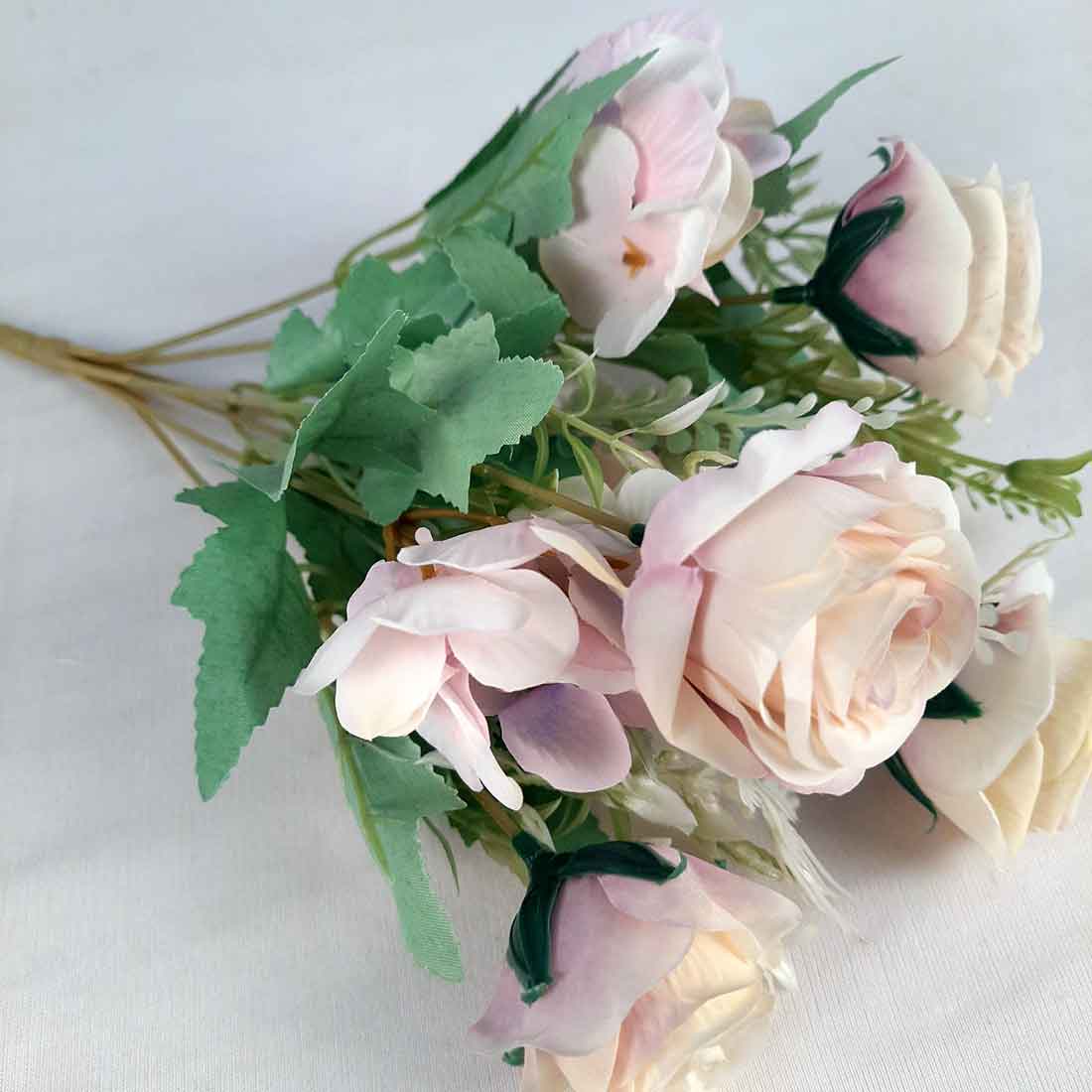 Artificial Flowers Bunch- Apkamart #color_Cream