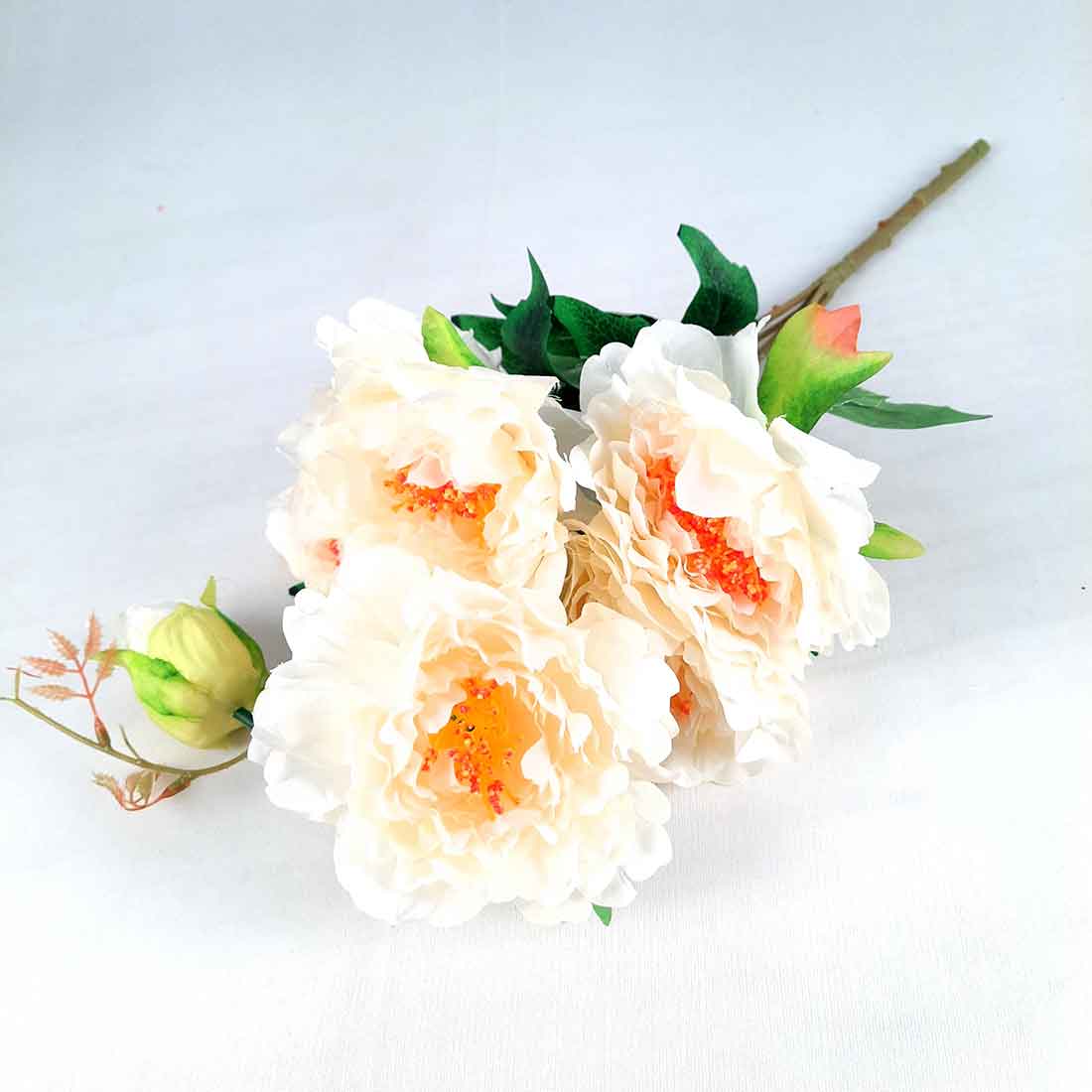 Artificial Flowers Bunch- Apkamart #color_White