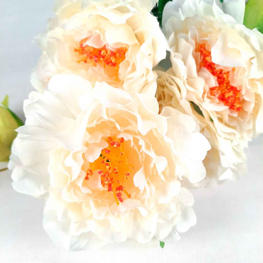 Artificial Flowers Bunch- Apkamart #color_White