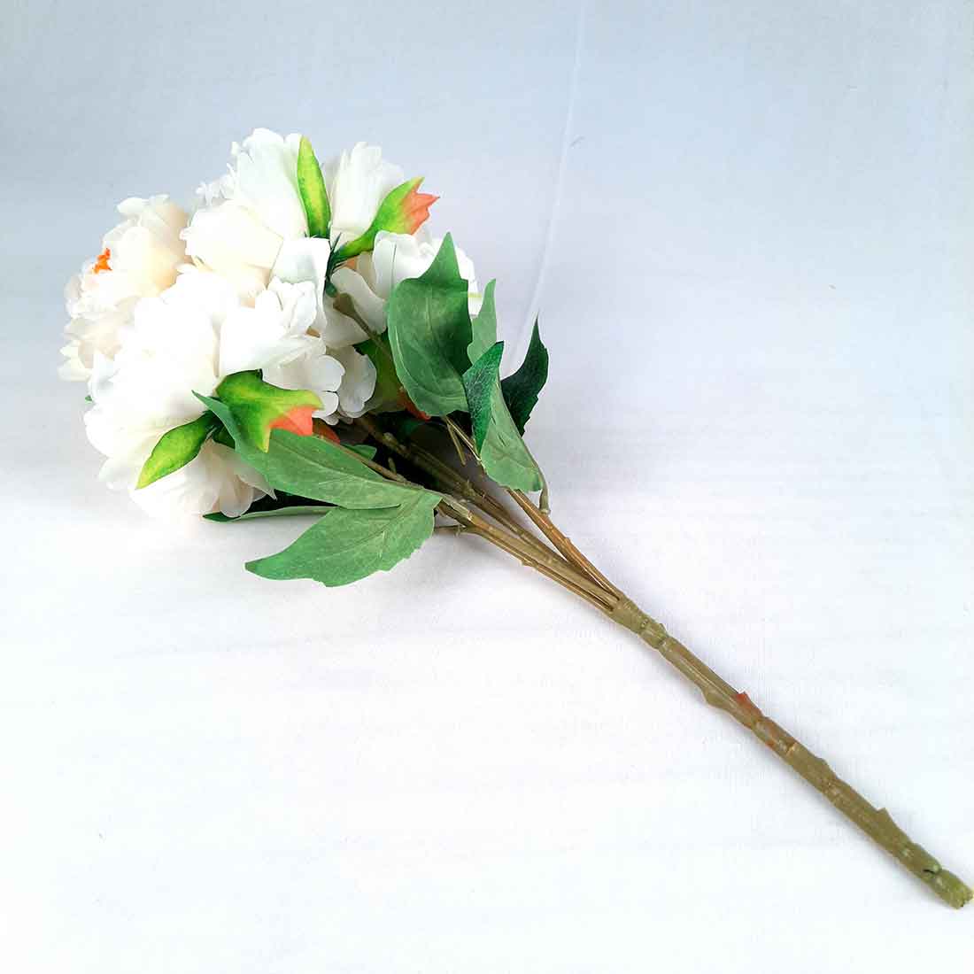 Artificial Flowers Bunch- Apkamart #color_White