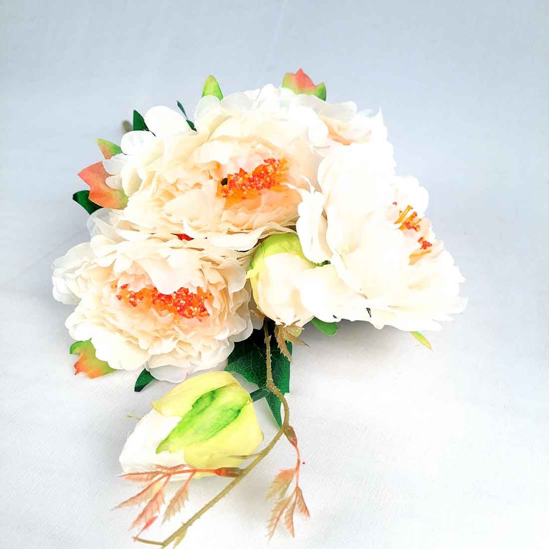 Artificial Flowers Bunch- Apkamart #color_White