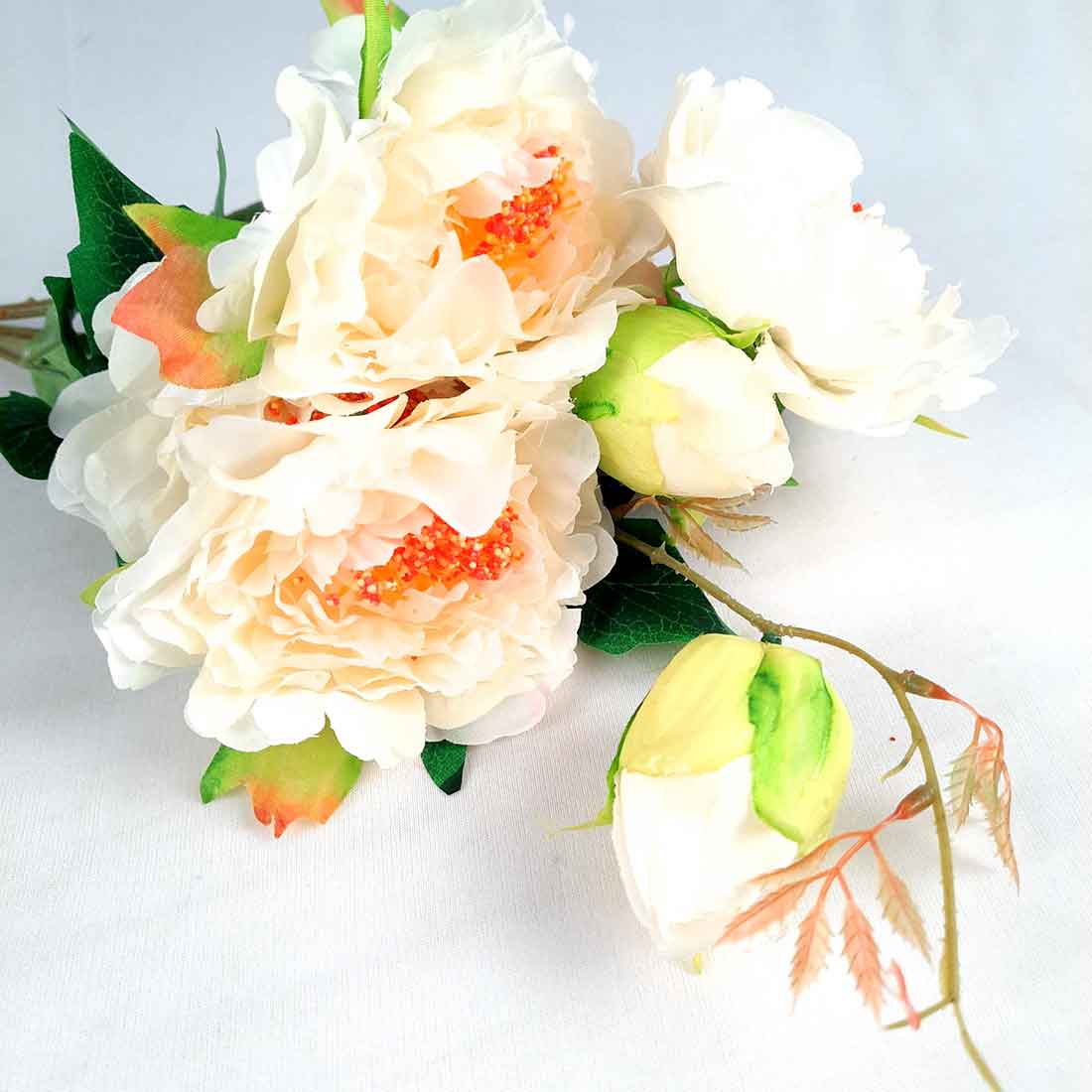 Artificial Flowers Bunch- Apkamart #color_White