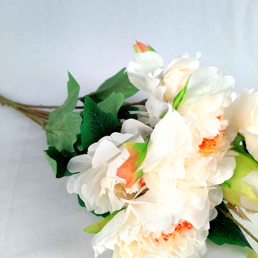 Artificial Flowers Bunch- Apkamart #color_White