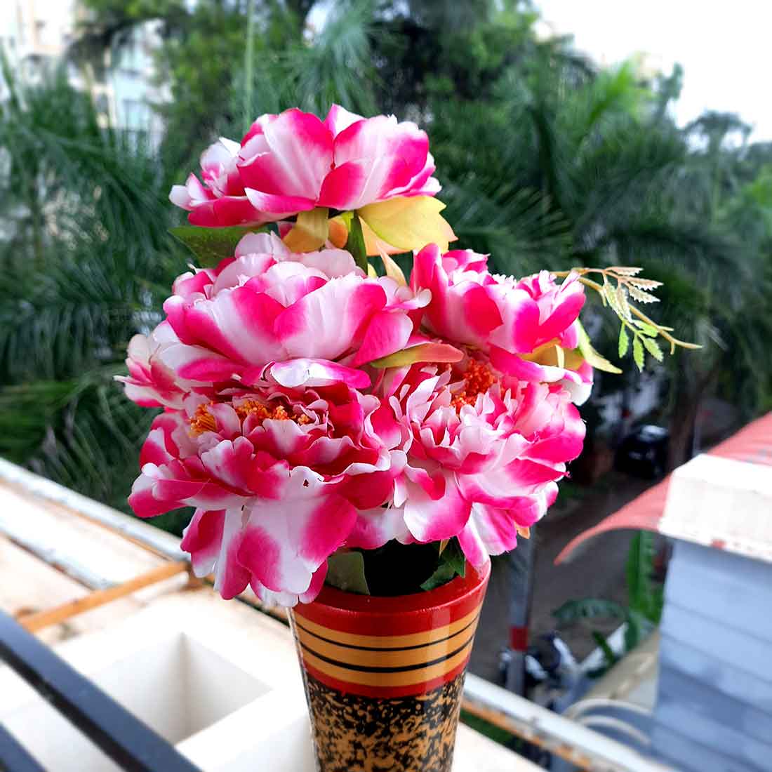 Artificial Flowers Bunch- Apkamart #color_Pink