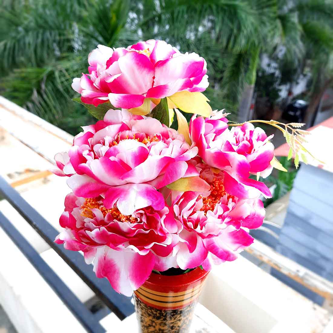 Artificial Flowers Bunch- Apkamart #color_Pink