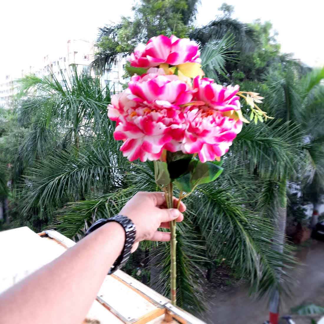 Artificial Flowers Bunch- Apkamart #color_Pink