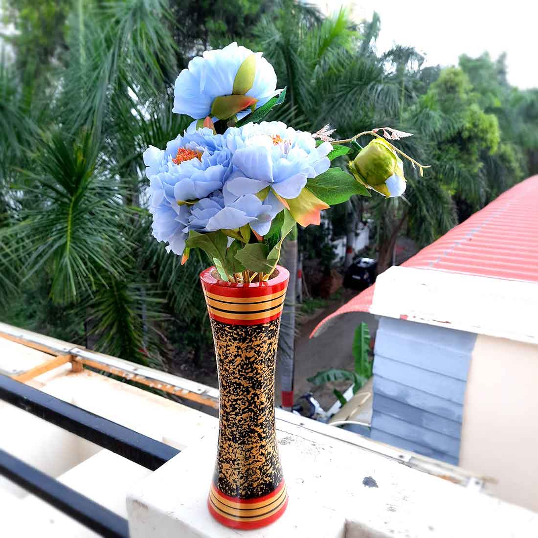 Artificial Flowers Bunch- Apkamart #color_Blue