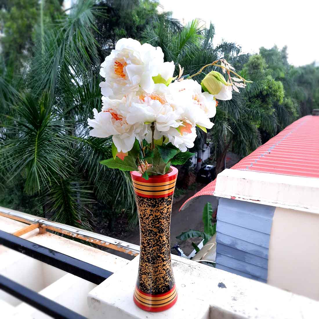 Artificial Flowers Bunch- Apkamart #color_White