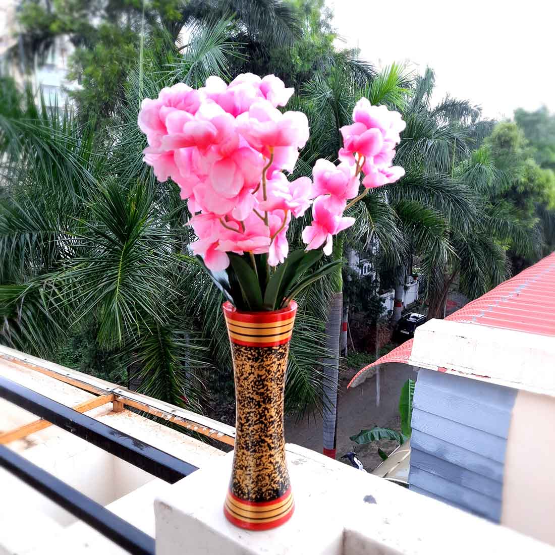 Artificial Flowers Bunch- Apkamart #color_Light Pink