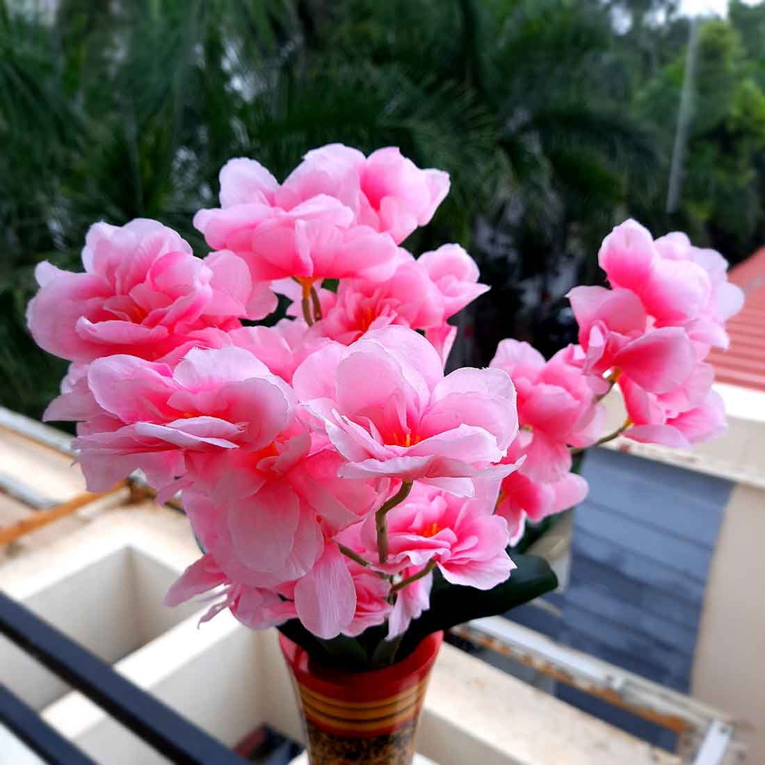 Artificial Flowers Bunch- Apkamart #color_Light Pink